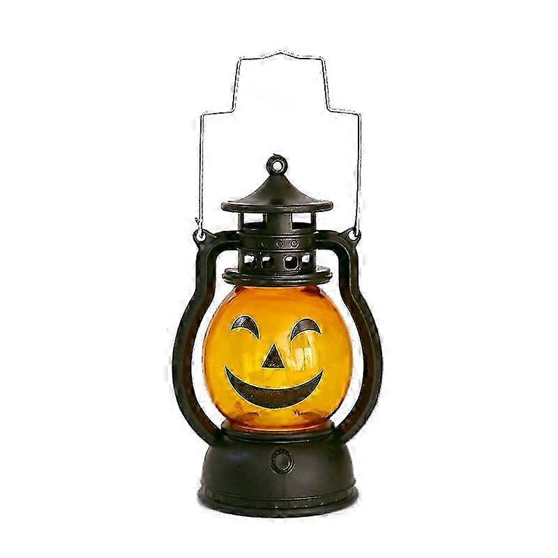Halloween Pumpkin Rustic Lantern with Handle