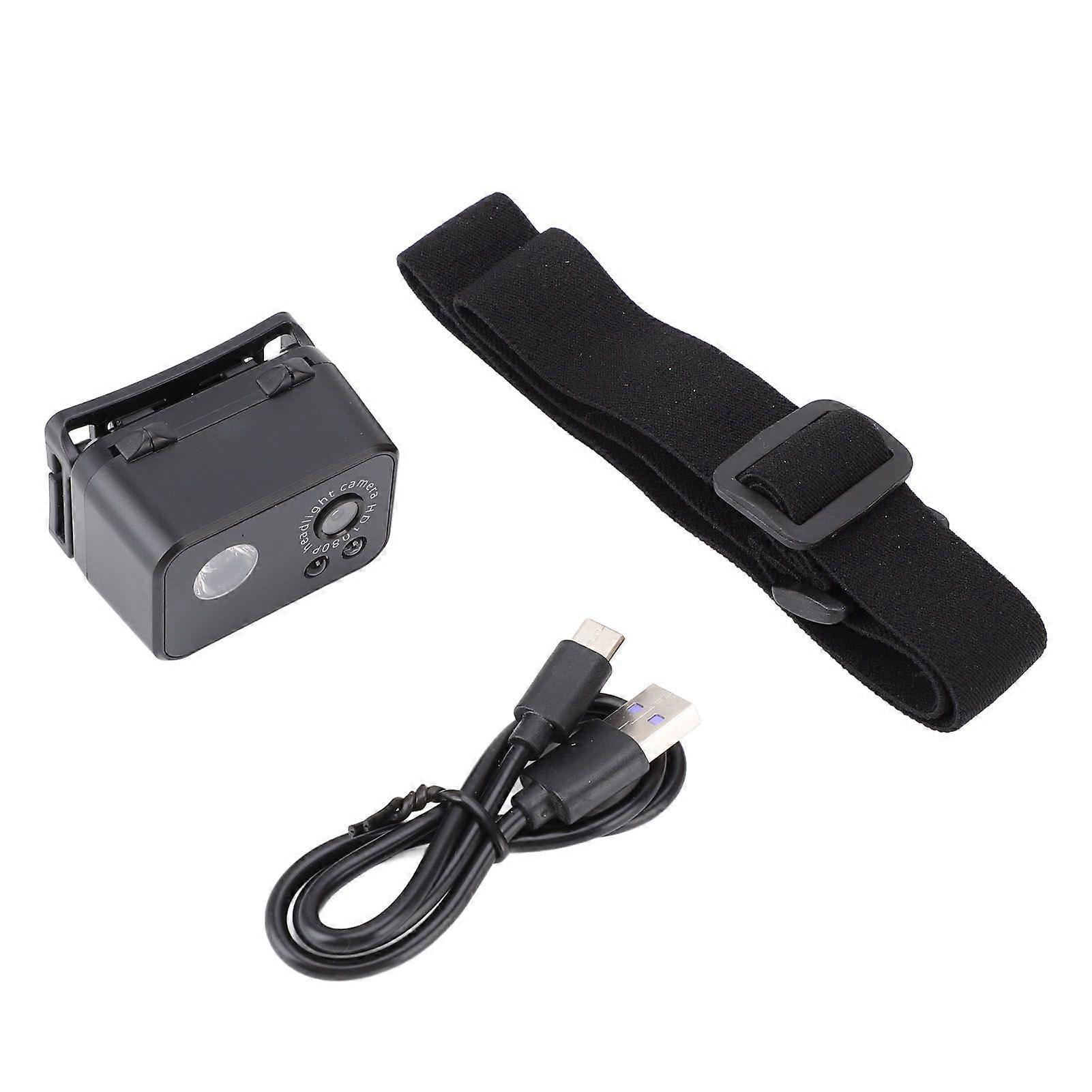 Headlamp Camera 3W LED 1080P 2MP Smart Sensor Headlamp Wearable Camera 1000mAh with Headband for Night Adventure