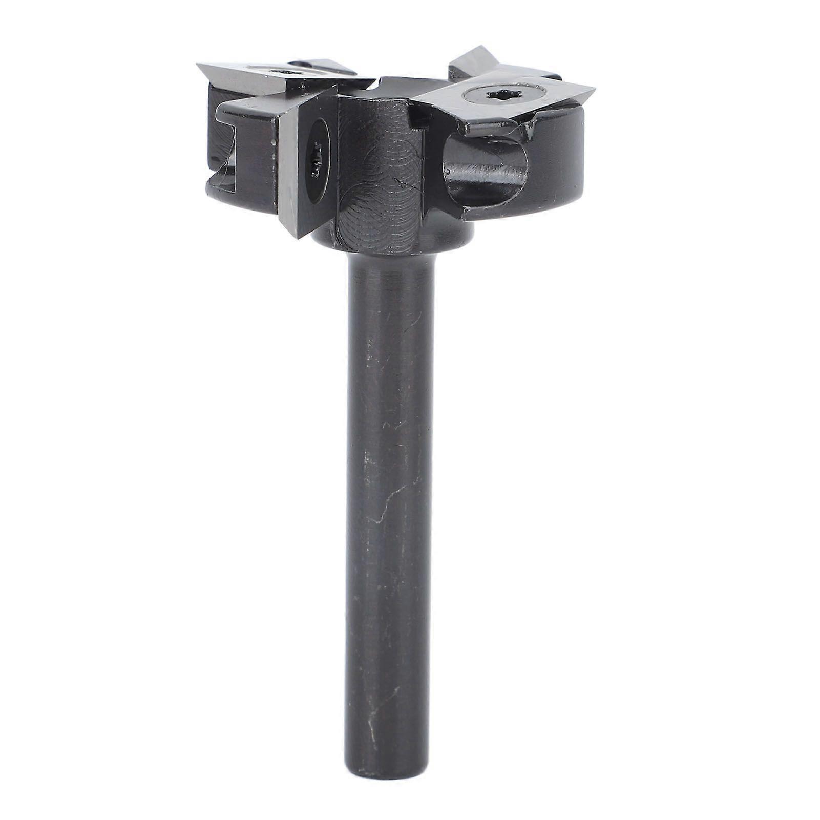 CNC Spoilboard Surfacing Router Bit 8mm Shank 4 Flute Slab Flattening Carbide Insert Cutter Style Planer 1 1/2 Cutting Dia