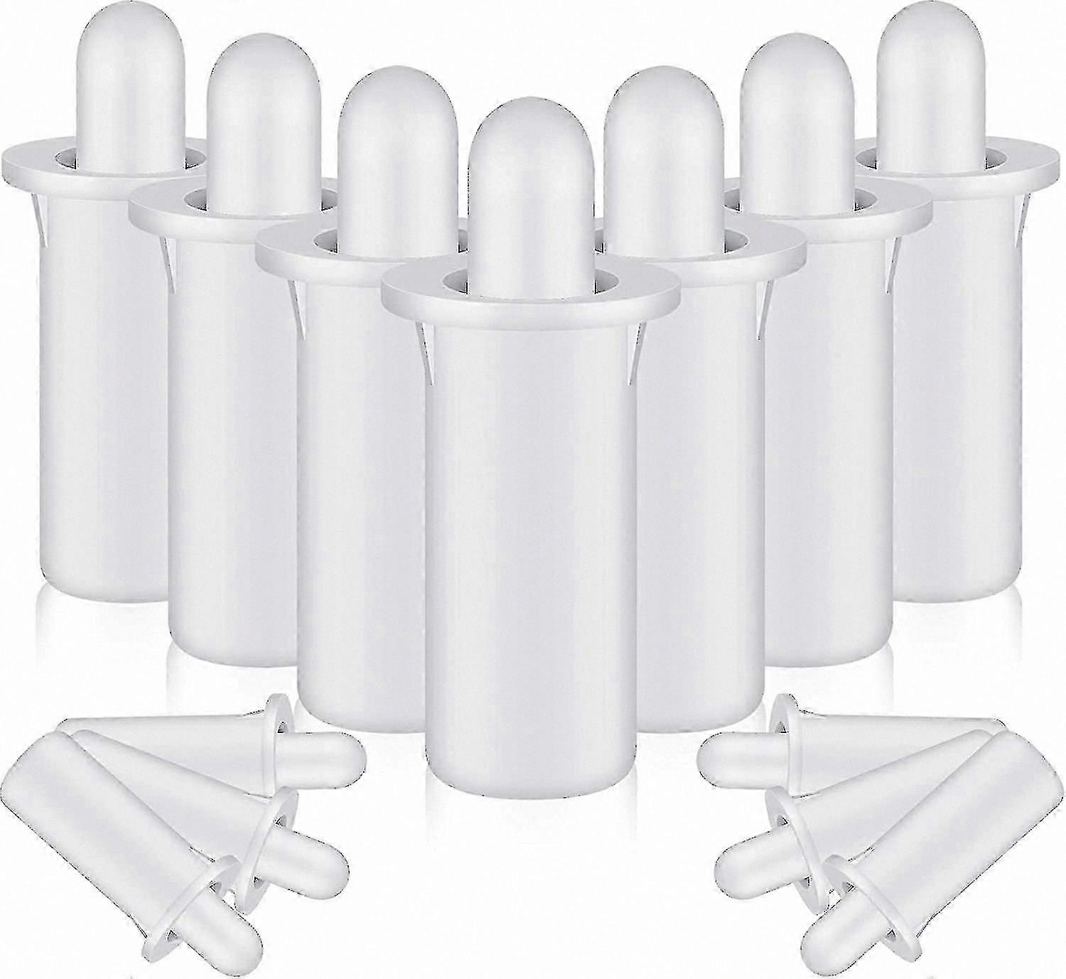 White Spring-Loaded Shutter Pins, 40-Pack Replacement for Window Plantation Shutters