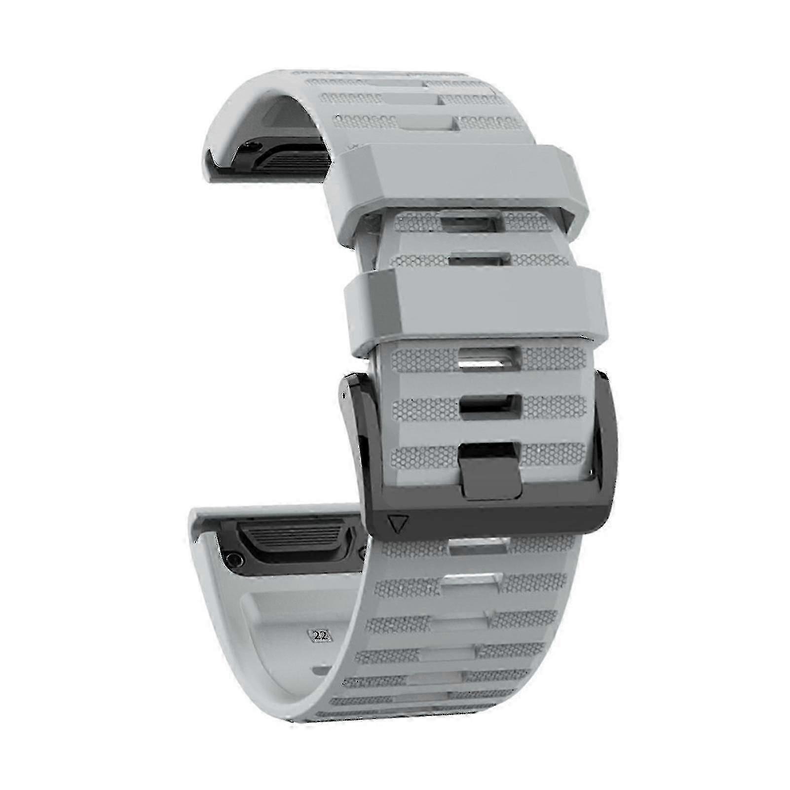 Silicone strap quick release for Garmin Fenix 6 & 5 22mm--Grey