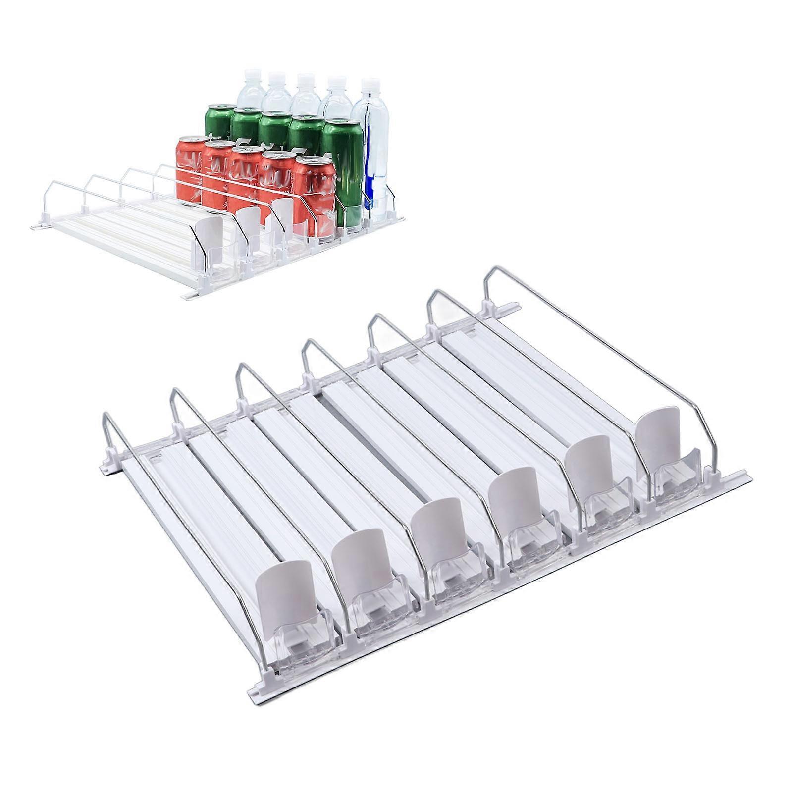Drink Automatic Pusher Glide ABS White Adjustable 12oz-20oz 31cm Organizer