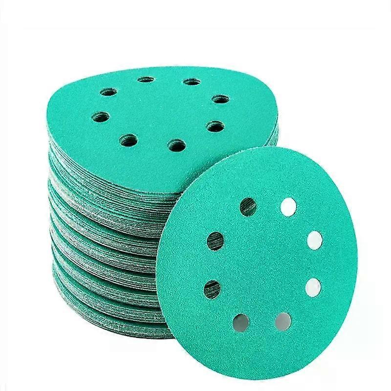 10PCS 5-Inch 8-Hole Wet Dry Sanding Discs Polyester Film Backed Heavy-Duty Hook and Loop Sandpaper for Random Orbital Sander