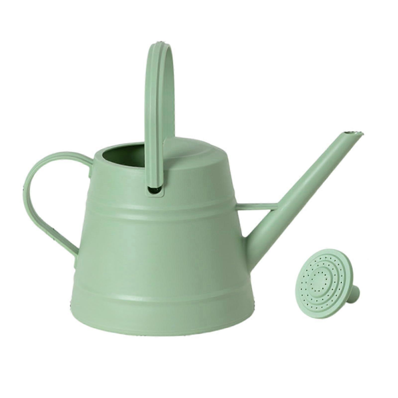 3.8L Capacity Ergonomic Handle Watering Pot With Detachable Sprinkler Head Long And Short Spout Easy Carry Green Garden