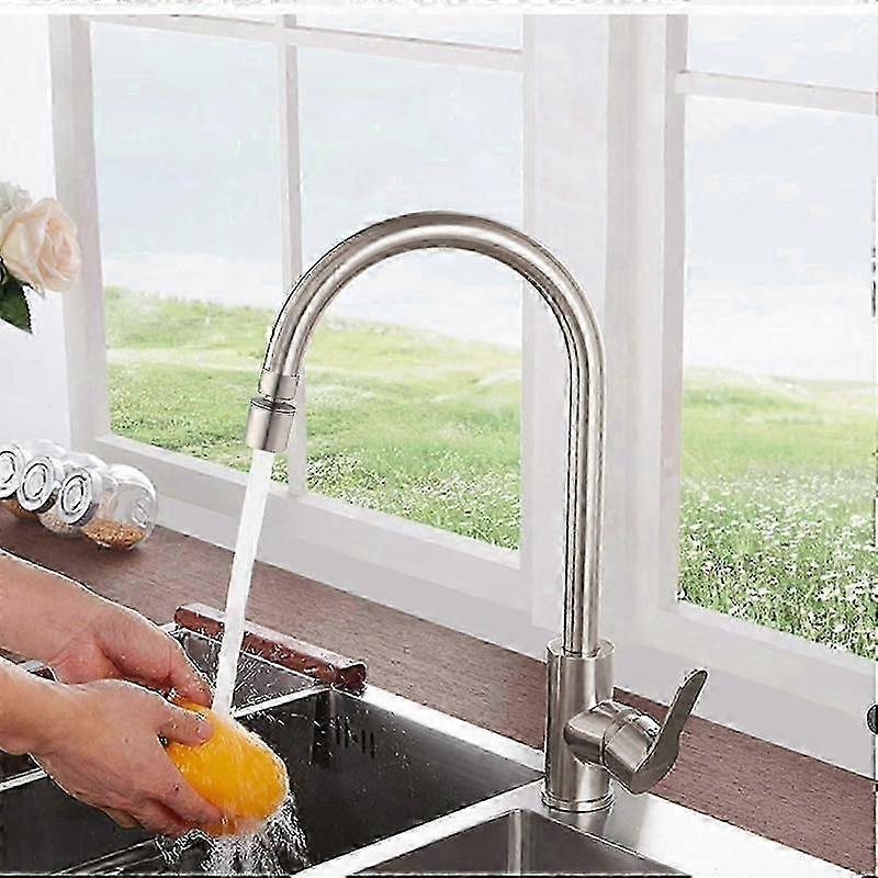 Kitchen sink faucet aerator with 360 degree swivel and dual spray