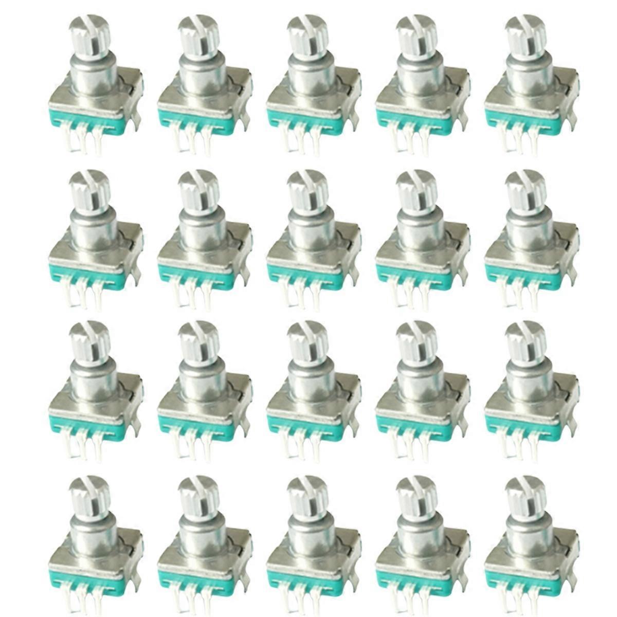 Encodeur rotatif à 360 degrés EC11 avec bouton-poussoir 5 broches 20 positions 20 impulsions Poignée de commutation de code d’impulsion Potentiomètre numérique 20MM