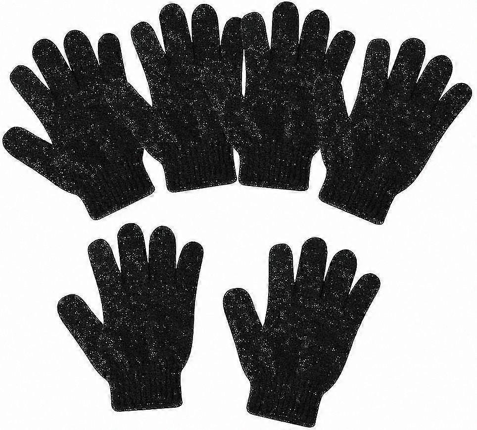 6-Pack Full Body Exfoliating Gloves for Shower or Bath Use
