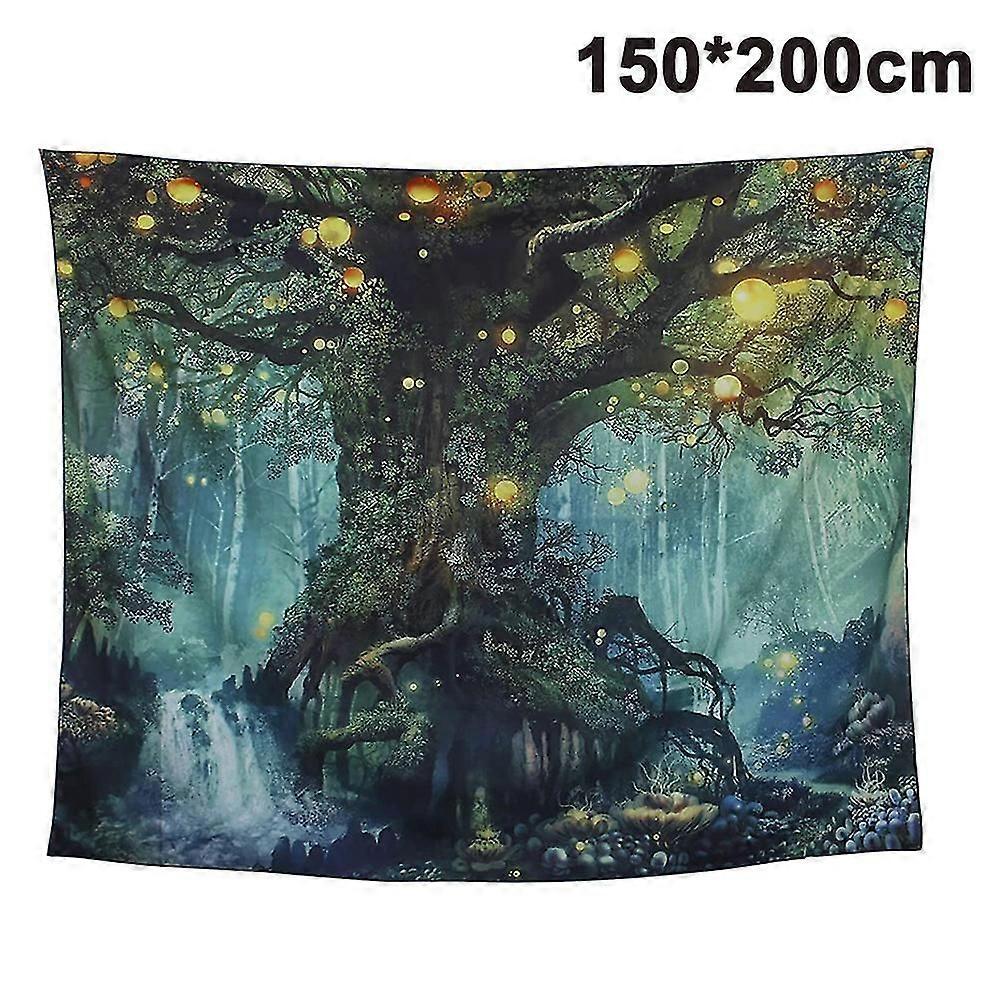 Floral 3d Wall Hanging Tapestry Creative Forest Realistic 3d