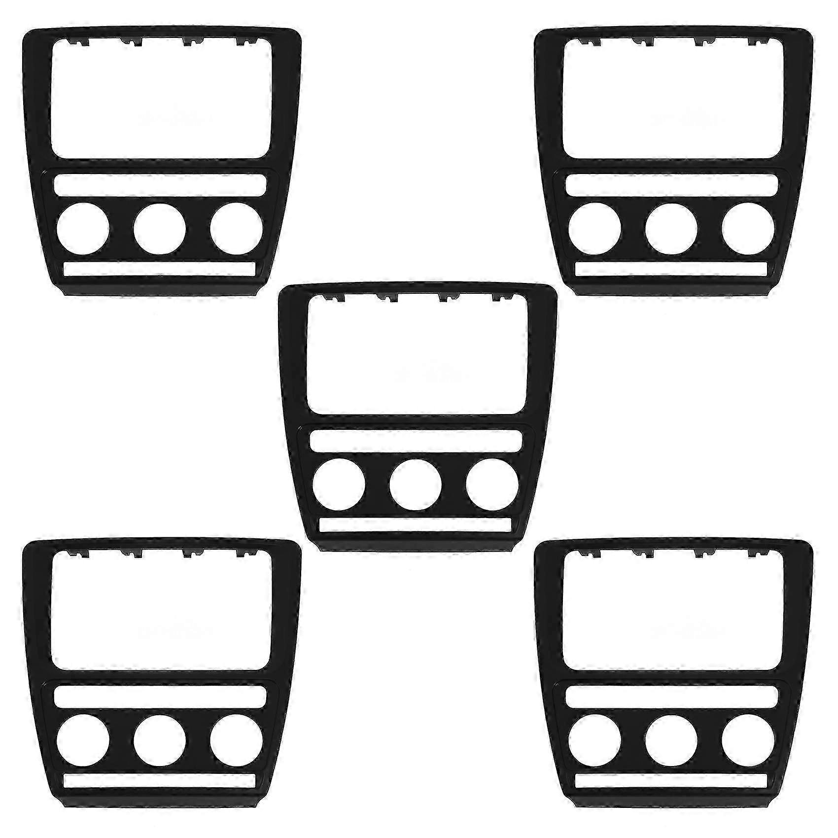 5x Radio Panel Dash Fascia Plate Frame For Octavia (automatic Aircon) 2004-2010 Dvd Stereo Cd Panel