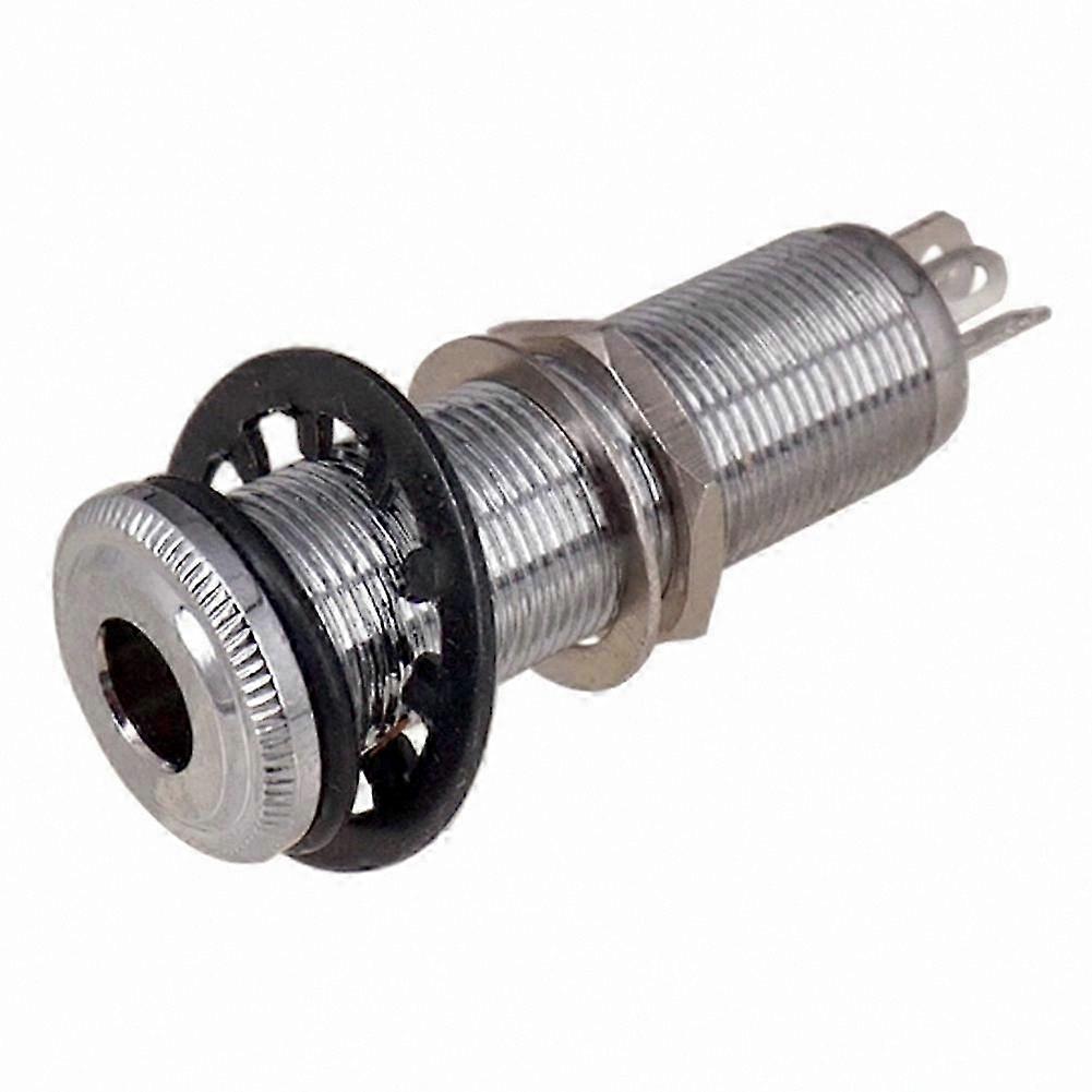 Electric Guitar Accessory: Brass 6.35mm Threaded Cylinder Jack Socket for Bass Guitar Pickup Output and Input Connection Plug