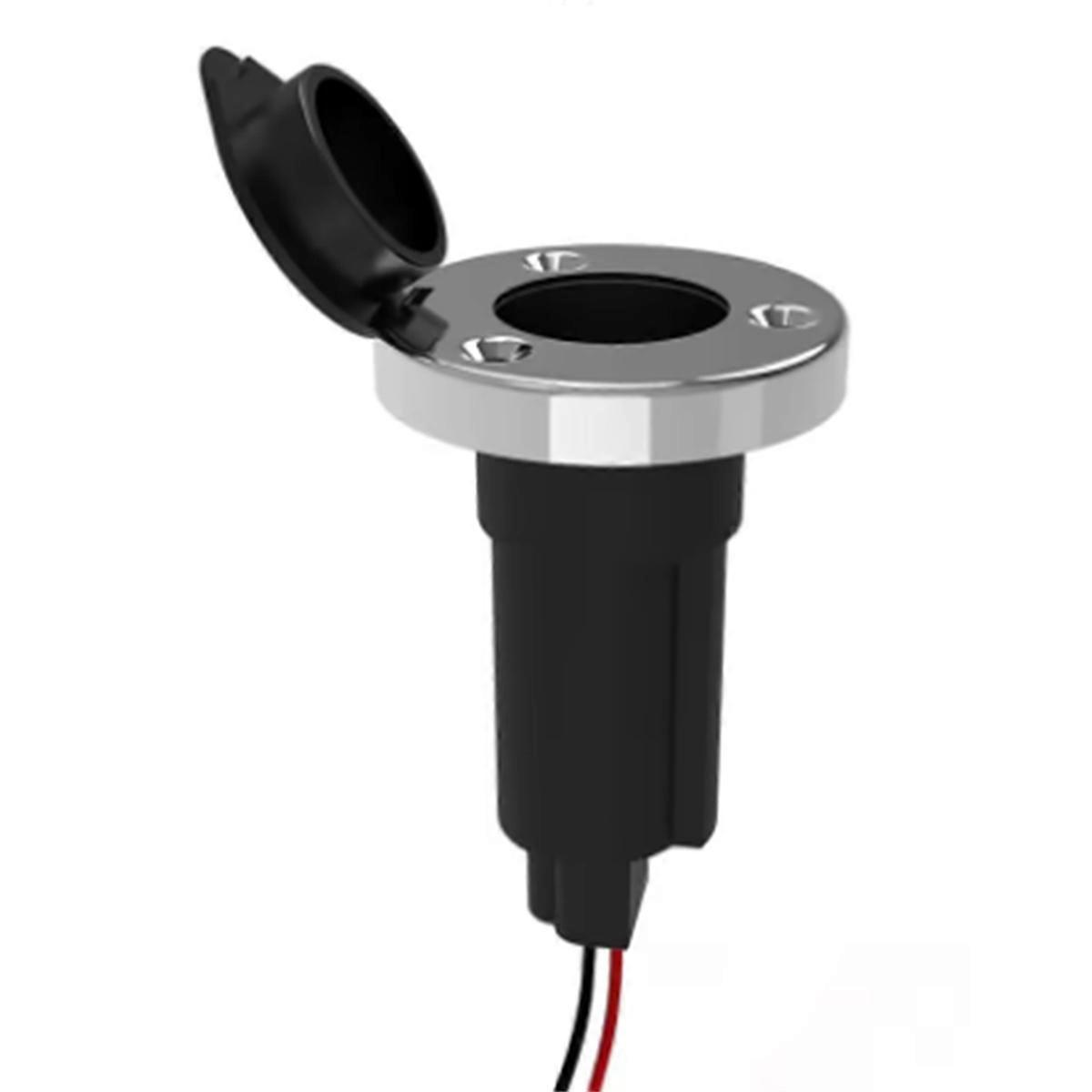 Boat Navigation Light Plug-in Straight Base Plastic Stainless Steel Yacht Stern All-Round Ring Lamp Socket