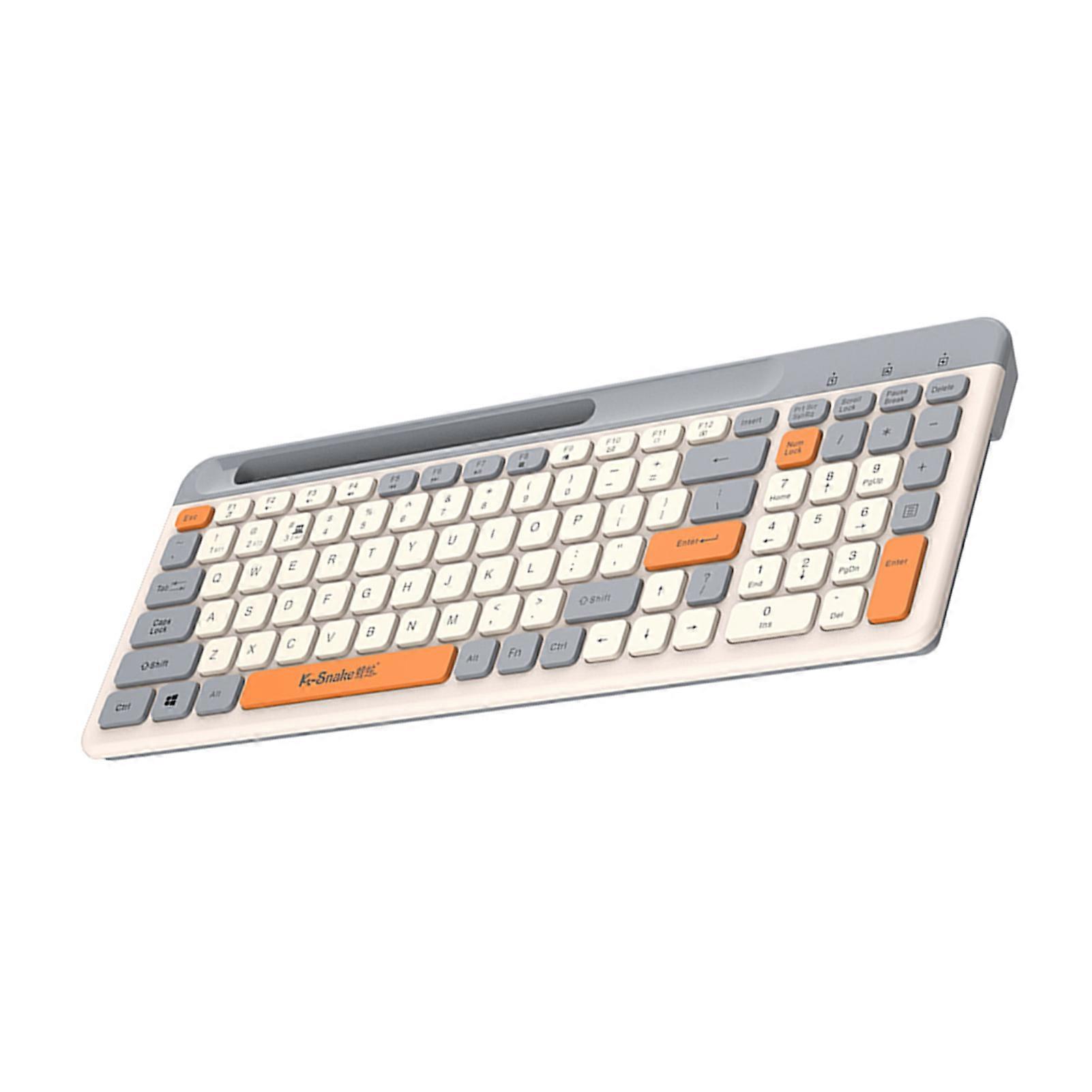 K100 2.4G Wireless Mechanical Keyboard 100 Keys Rechargeable Ultra-Slim with Phone Holder