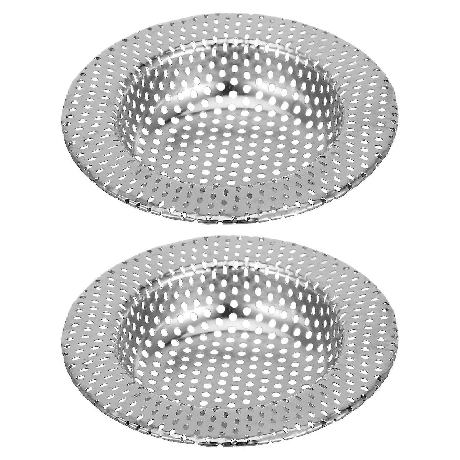Sink Strainer Basket Stainless Steel for Filtering Use 2Pcs Kitchen Drain Hair Catcher