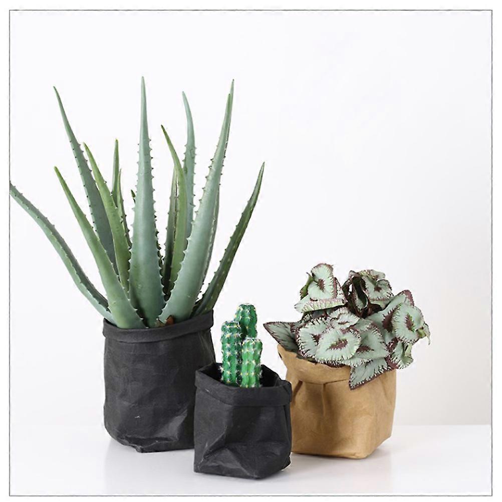 Washable Kraft Paper Container Plant Pot Cover for Decoration