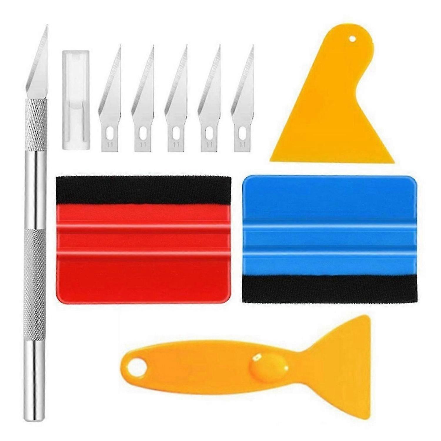 The 10 Piece Scraper Tool Kit is Suitable for Installing Car Window Films, Wallpapers, and Decals