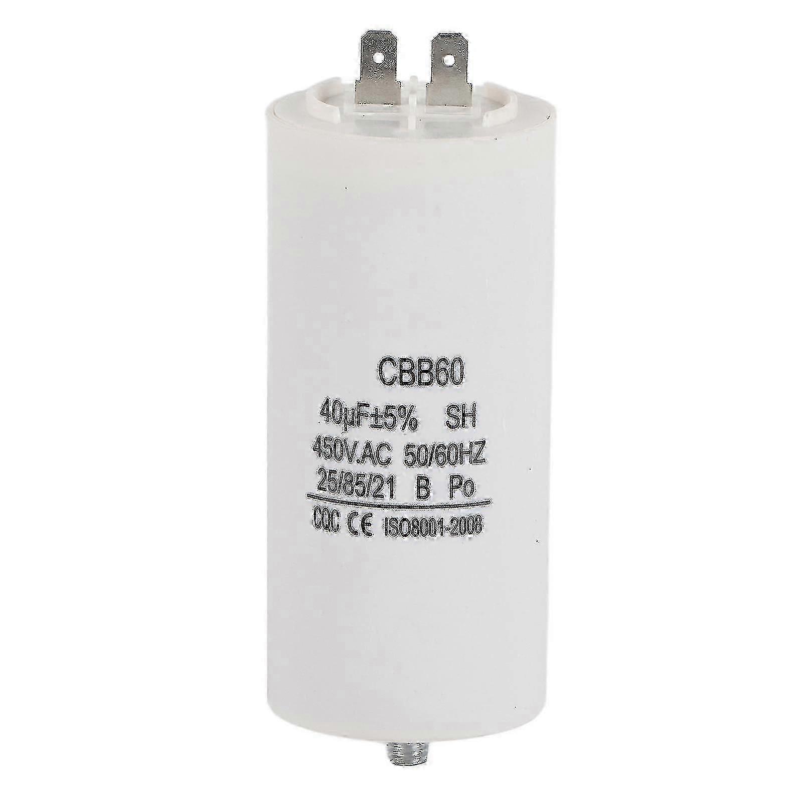 Water Pump Capacitor CBB60 40uf 450VAC 50/60Hz Durable