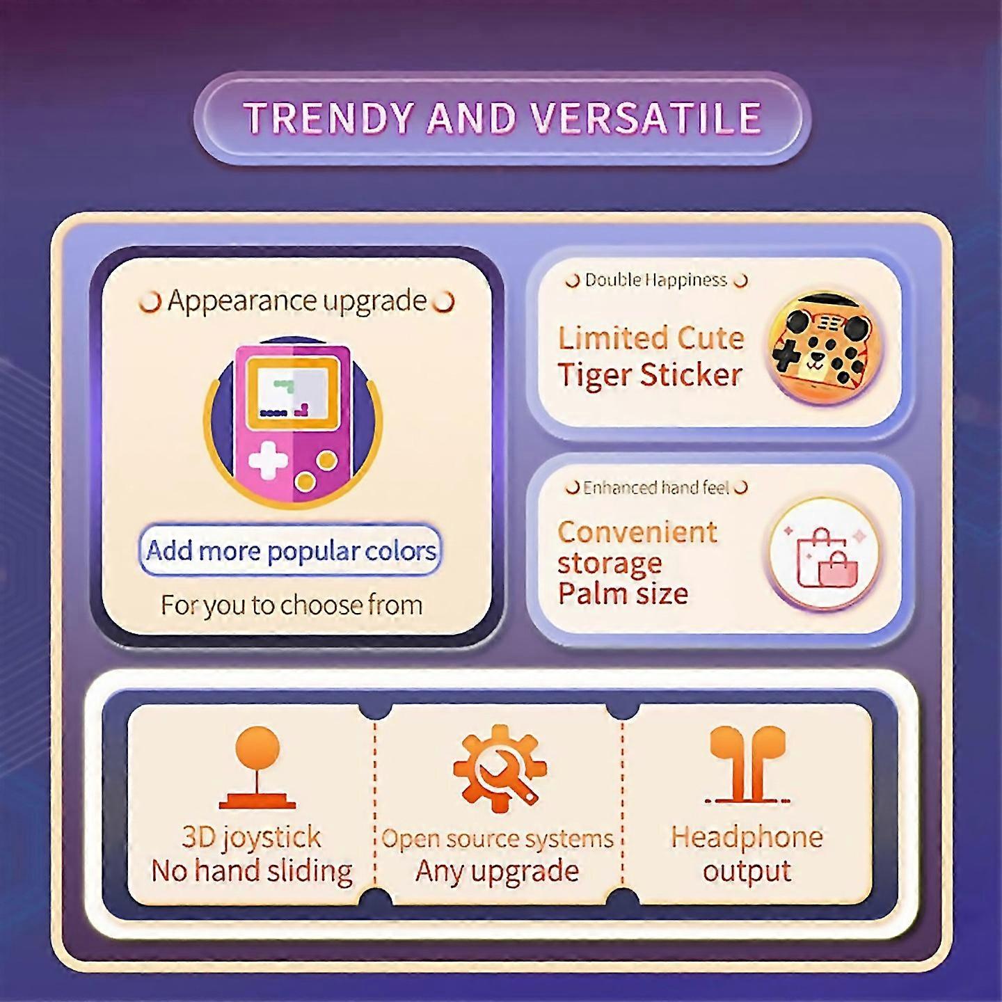 For Rgb20s Video Game Console 16g128g 35inch Screen Open Source System