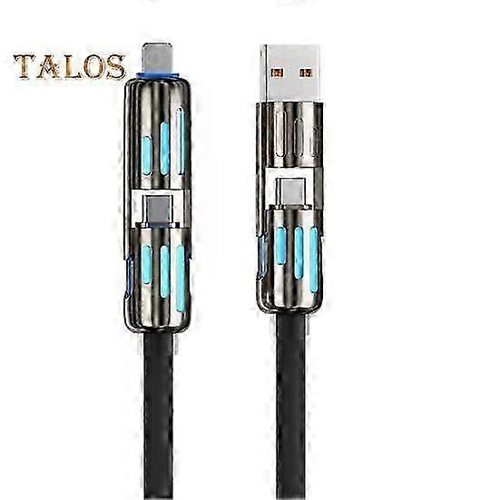 Fast Charging Data Cable 240W Thickened Silicone Charging Cable Multi-Protocol Data Transfer Cable for IPhone Tablets