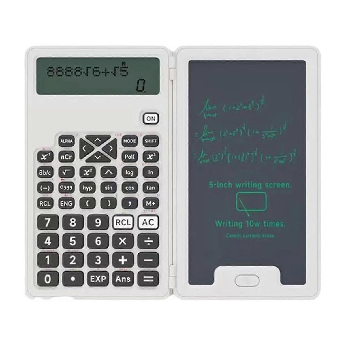 Calculator with Writing Board 12 Digits LCD Display White