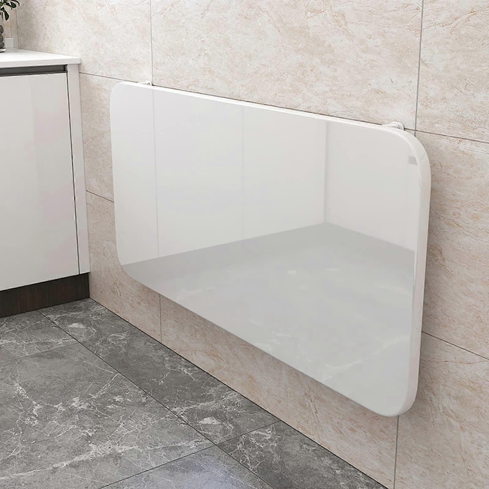 Floating Folding Laptop Desk, WallMounted Floating Table, White 40x30 cm, Suitable For Bedroom Bathroom Balcony