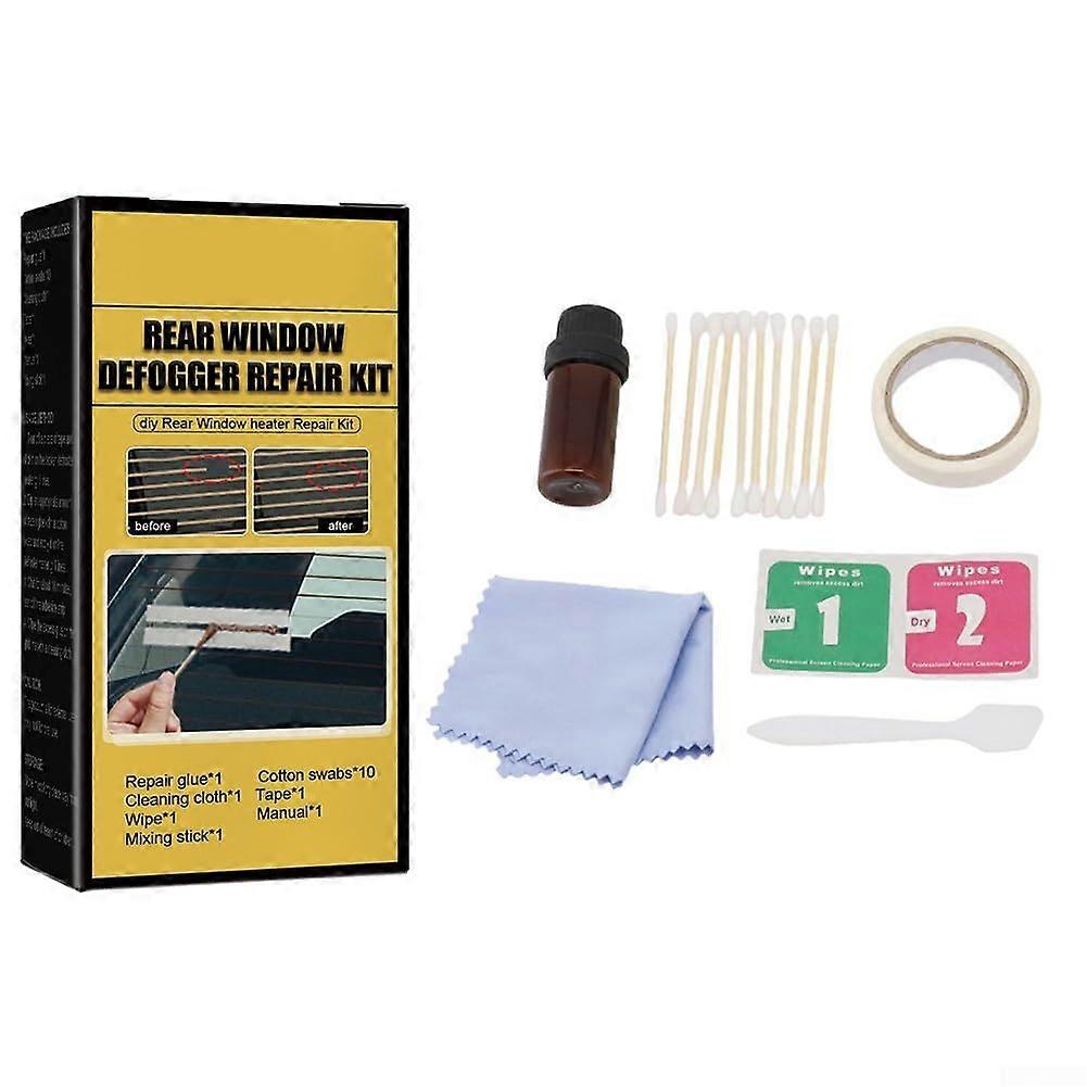 Car Rear Windshield Defogger Kit for Most Cars DIY Quick with Conductive Glue and Invisible Grid Lines