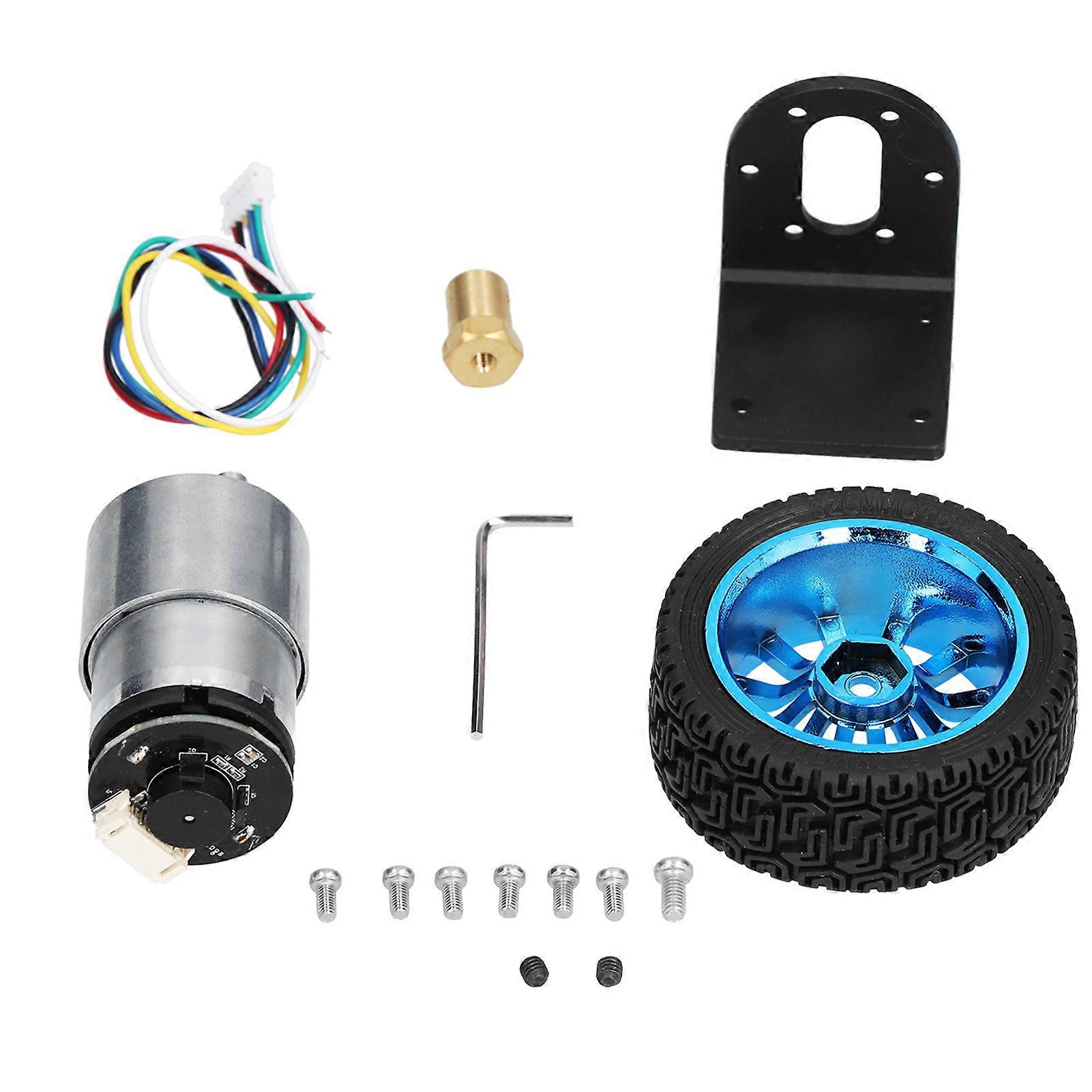 Ensemble de moteurs à engrenages CC, arbre CW CCW, avec roue de support pour voiture d'équilibrage, DC12V, 333 tr/min