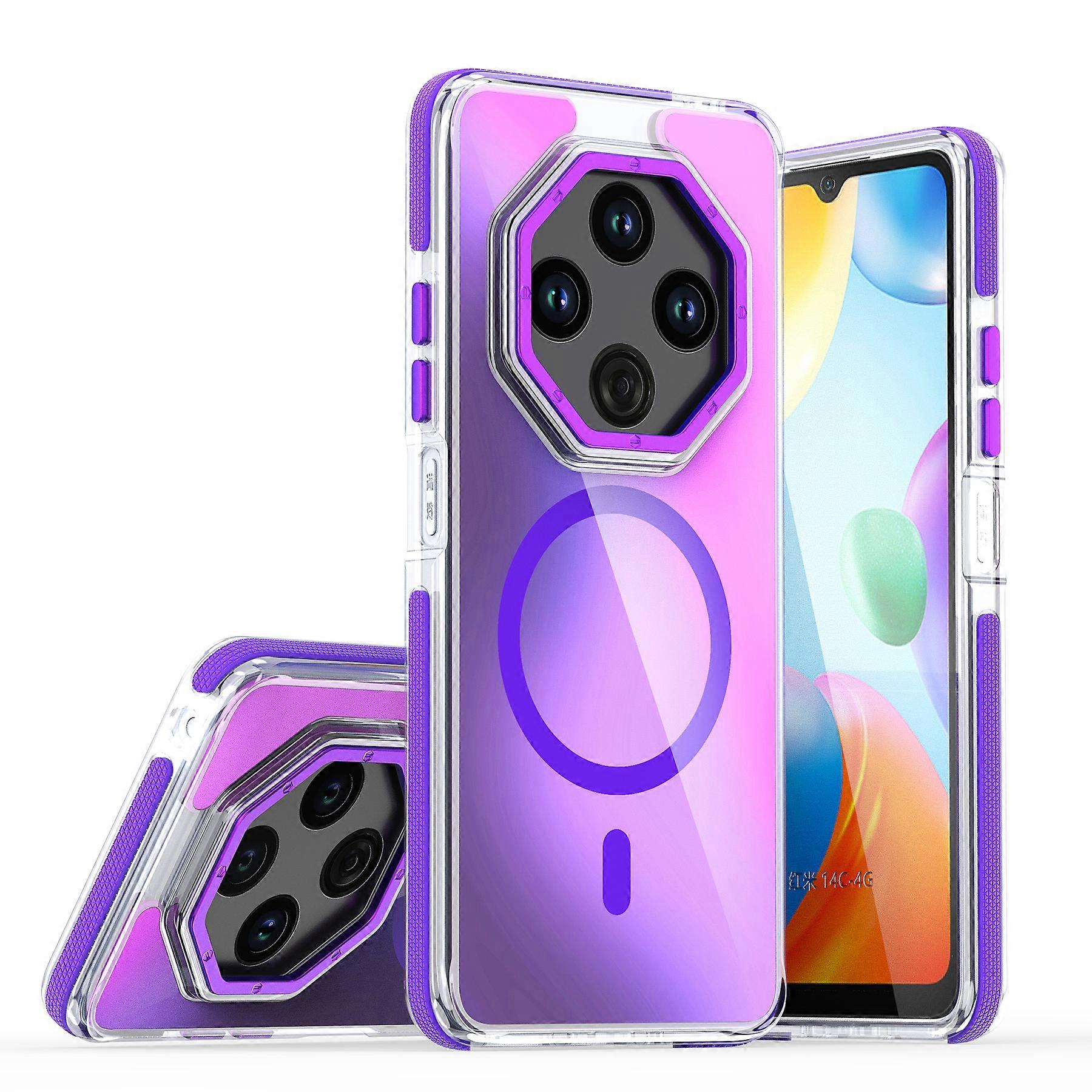 Laser Color Change Shockproof Magnetic Wireless Charge Case for Xiaomi 15 Ultra Magsafe Cover for Redmi Note 14 Pro Plus 5G 14C