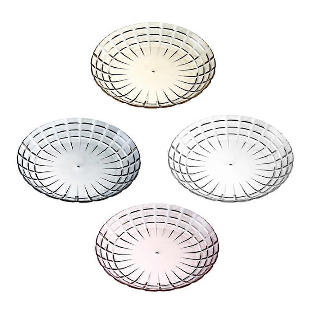 Snack Container Yellow Fruit Plates for Storage 4Pcs Multifunction Trays