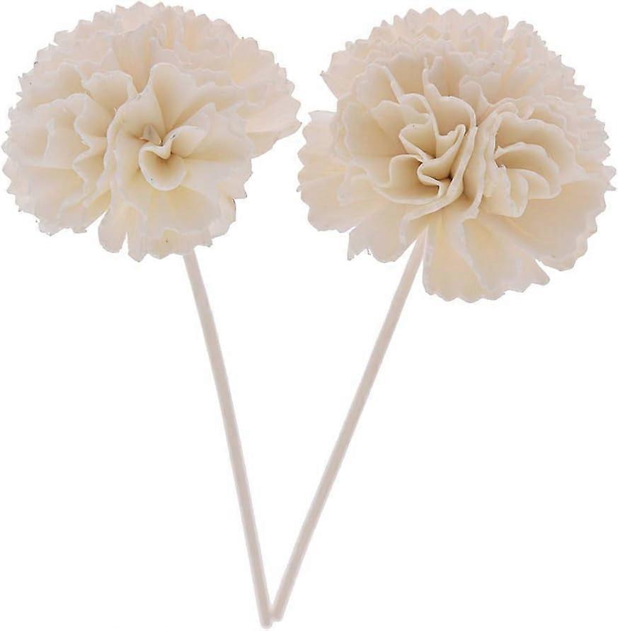 2Pcs Diffuser Sticks Wood Carnation Flower Rattan Reed Essential Oil Aroma Diffuser Sticks