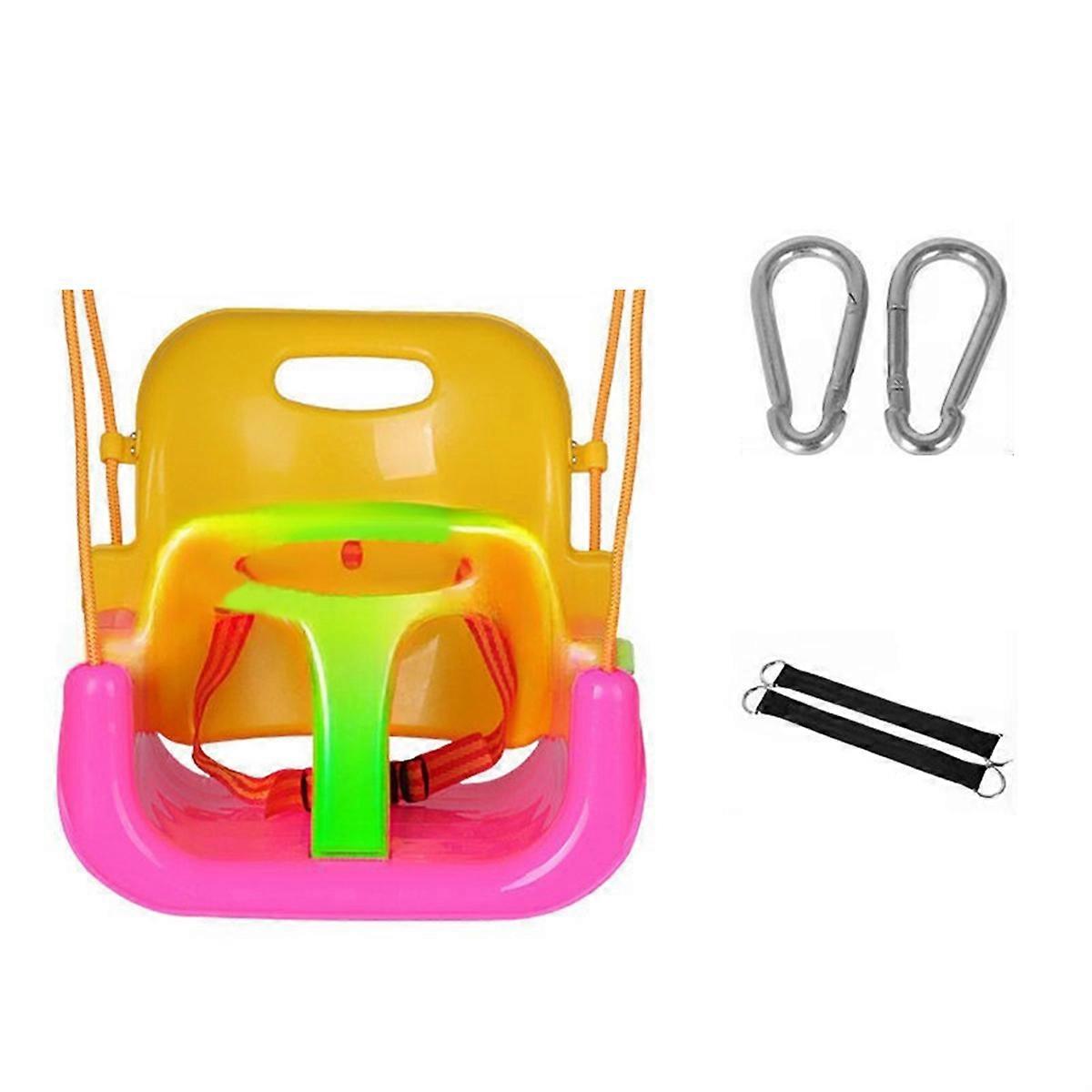 3 in 1 Swing Toys Toddler Baby Hanging Basket Detachable High-Back Support 6 Month to 12 Years Indoo