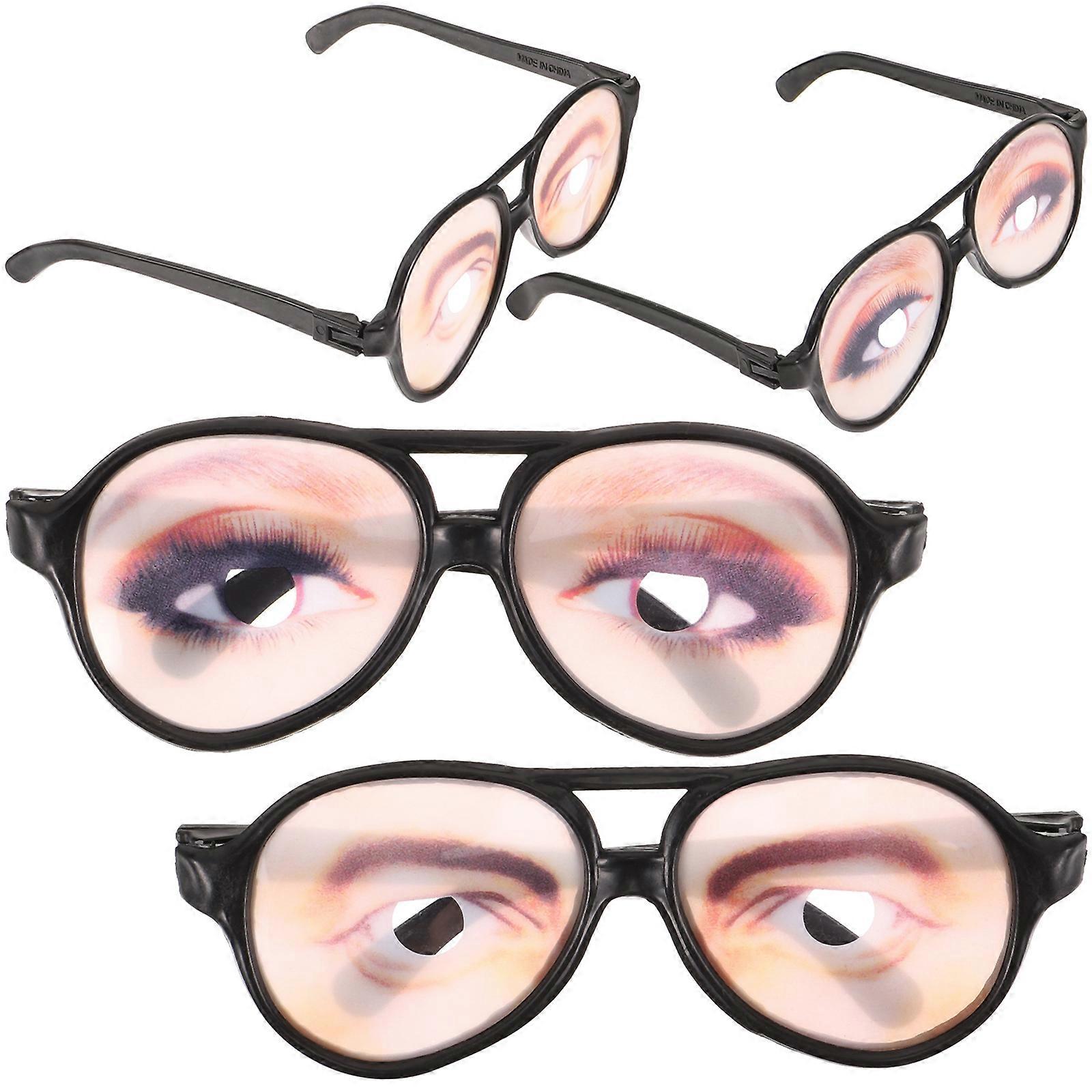 Funny Glasses Party Eyeglasses for Photo Use 12Pcs Plastic Props