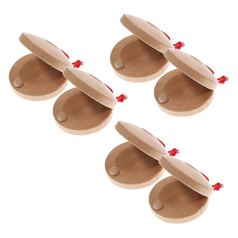 Percussion Castanets Wood Finger Castanets for Playing 24Pcs Set