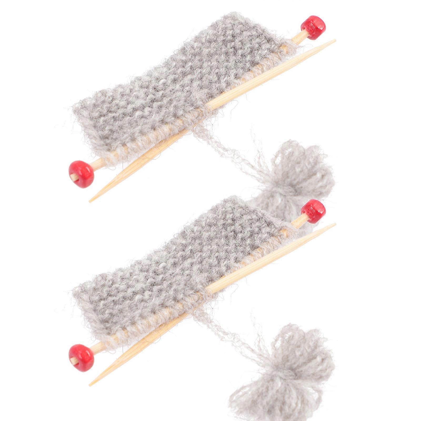 Miniature Knit Sweater Decor for DIY Craft 8Pcs Grey Set