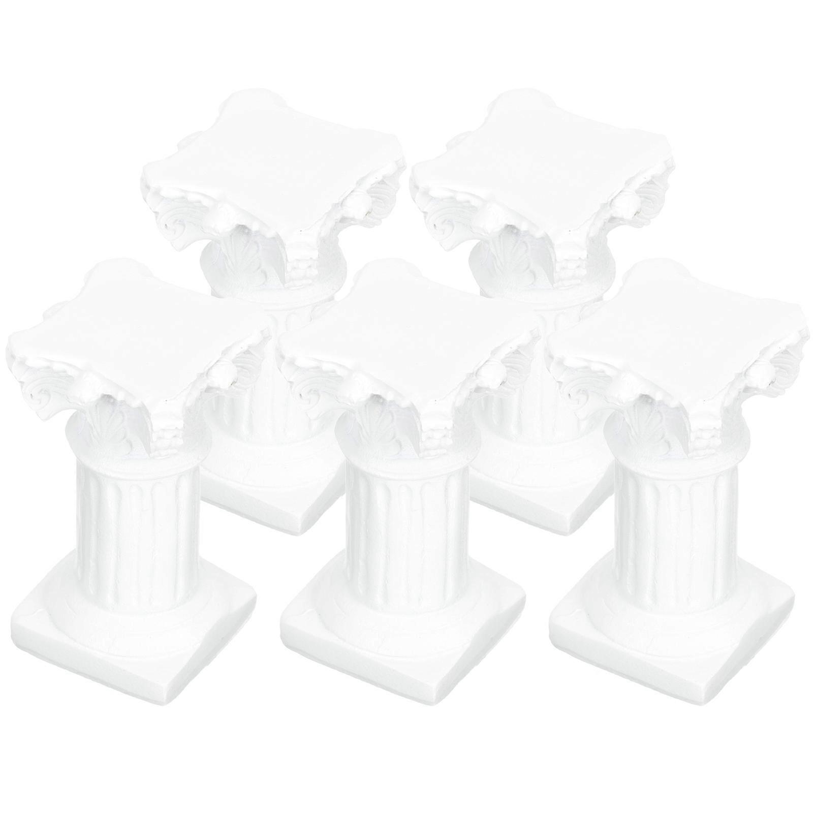 Mini Roman Pillar Resin Statue for Decoration 10Pcs Resin Decor