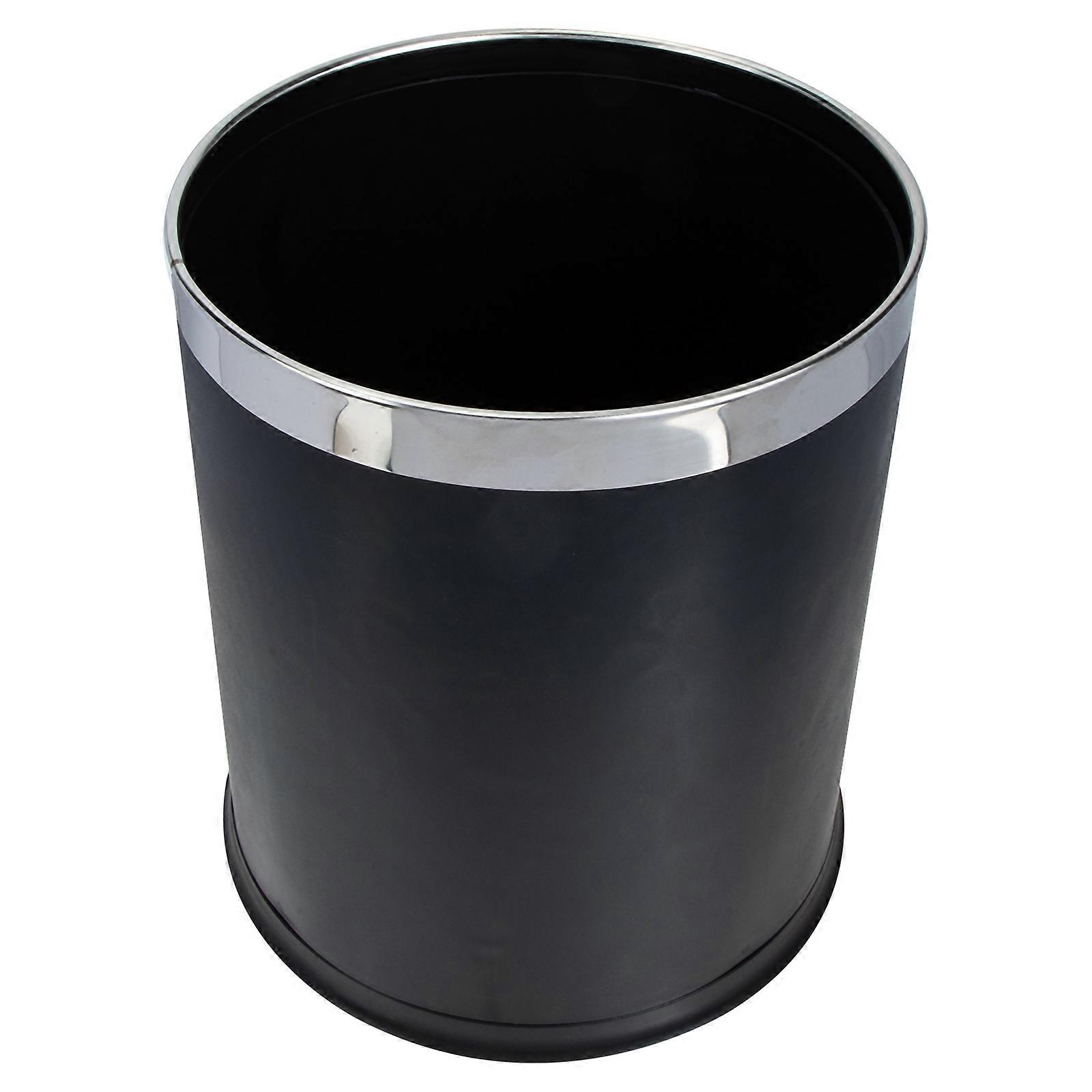 Dual Compartment Garbage Can For Bathroom Practical Home Use 1Pcs Black
