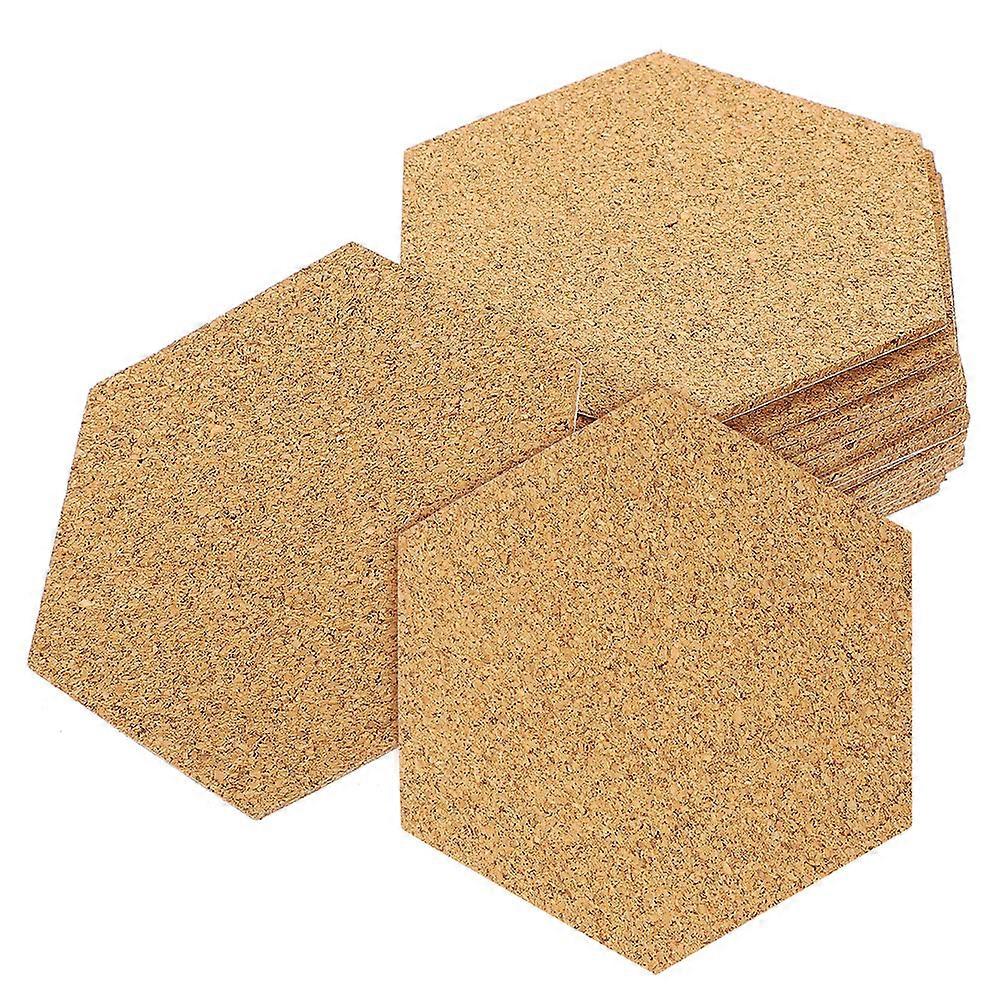 Hexagon Cork Pads for Diy Projects Khaki Cork Material Sound Absorption 120Pcs