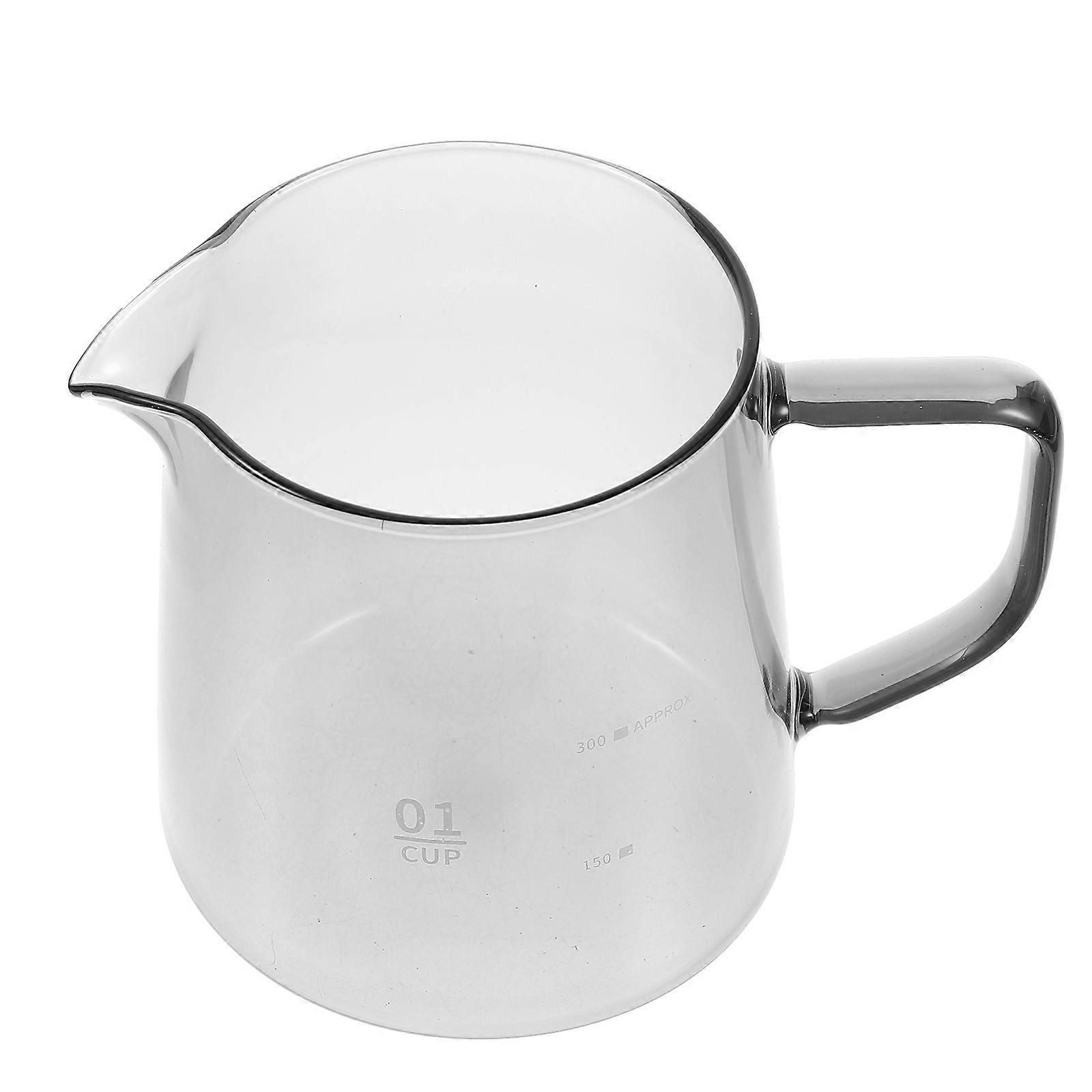 Elegant Black Glass Coffee Pot for Storage Use 4Pcs with Pitcher Spout