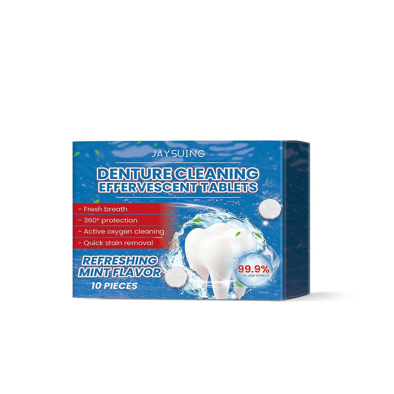 Denture cleaning effervescent tablets Denture cleaning tablets Hygiene care Clean teeth effervescent tablets 1