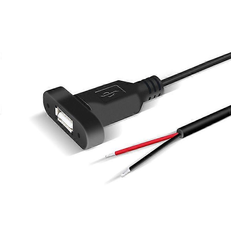 Usb Type A Power Port Female Jacks Connector Type With Screw Fixing Hole Cable