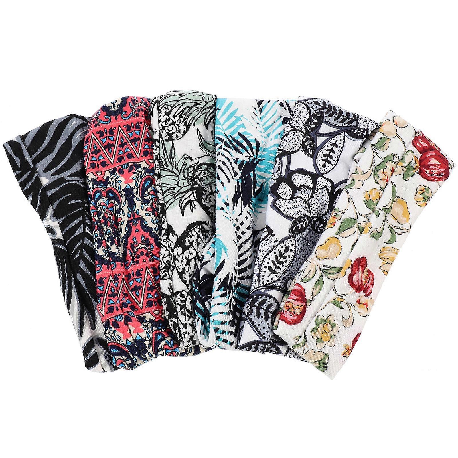 6Pcs Cross Headband Sports Headbands In Assorted Color With Elastic Function For Women