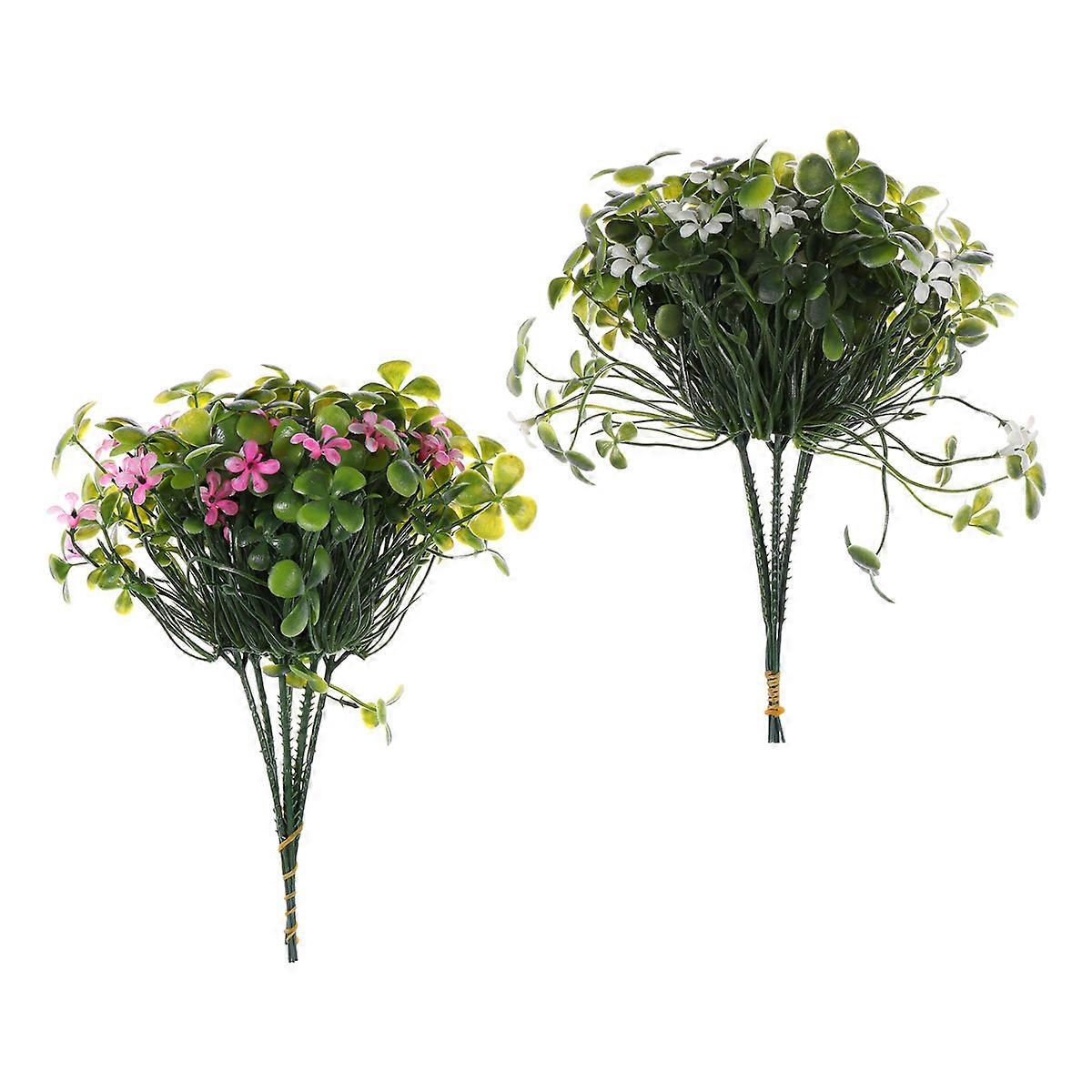 Mini Succulent Plants Ornaments Four Leaf Clover Decoration for 24Pcs Pack