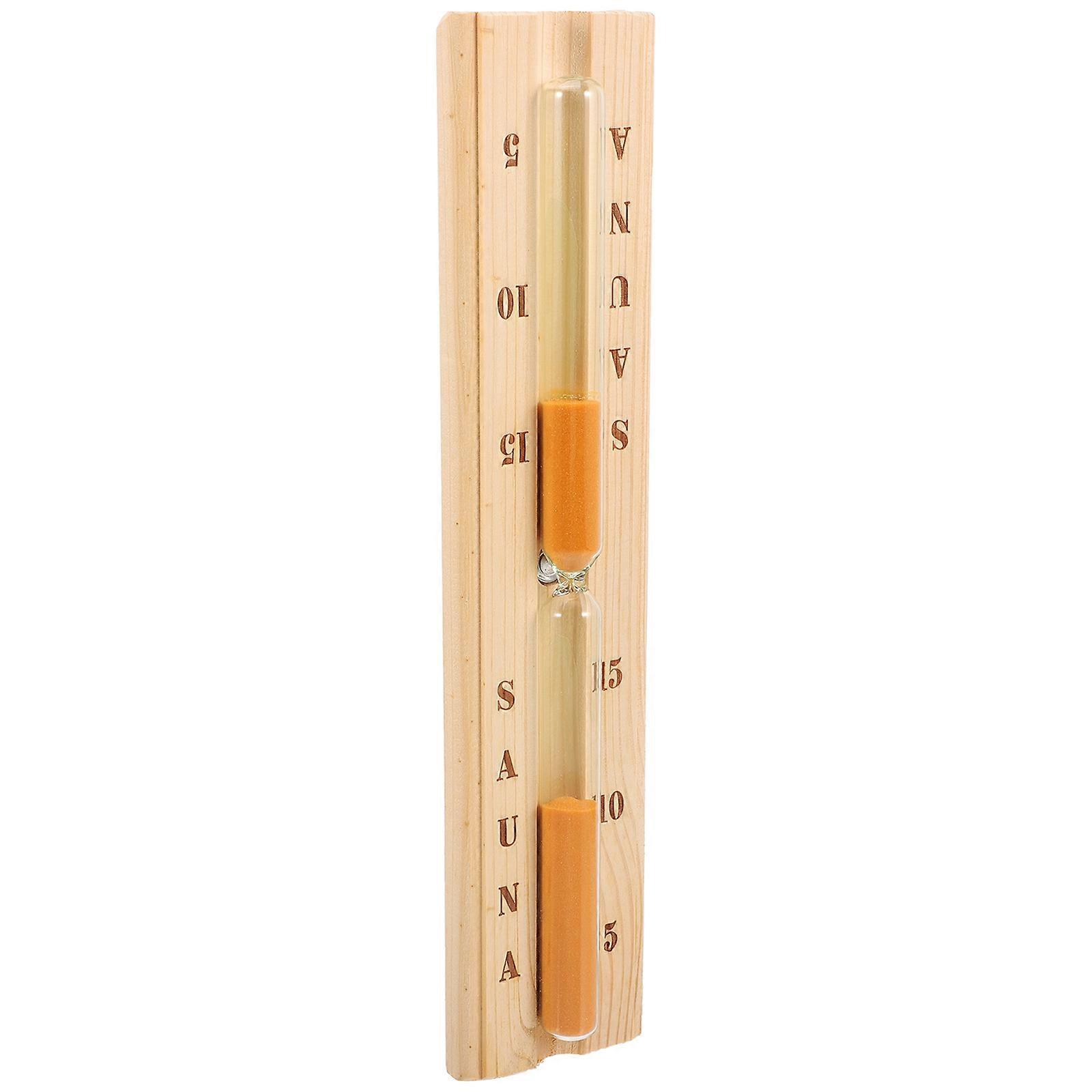 Wooden Hourglass Sauna Timer for Kitchen Use 3Pcs Decorative Set