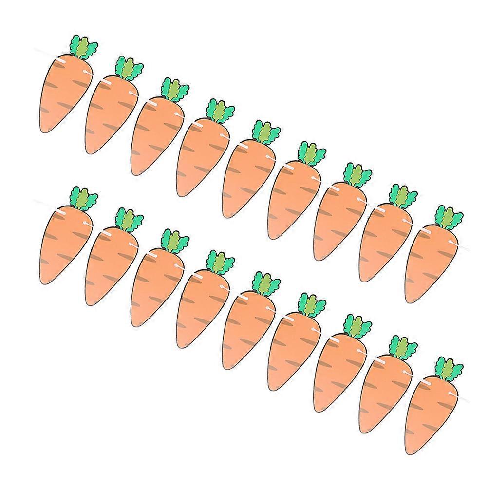 Orange Easter Paper Banner Decoration for Party 8Pcs Set