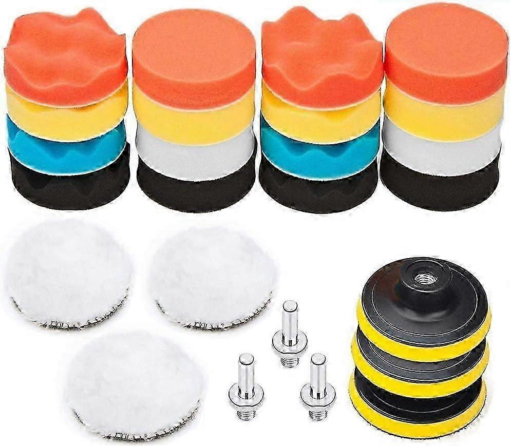 2025 Latest Model 25 Pack 3 Polishing Pads with Drill Adapter"
