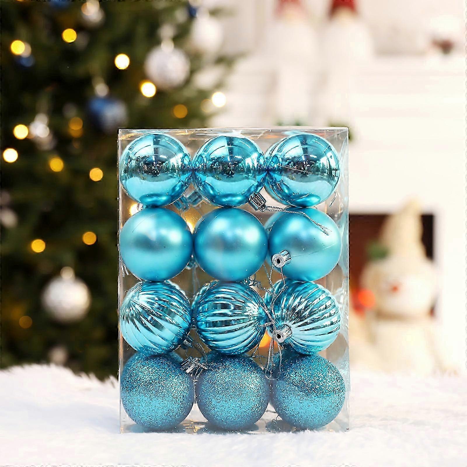 Christmas Ornaments 1 Box Of 24pcs Christmas Ball Set Christmas Tree Window Display Shopping Mall Decoration Pendant 5cm