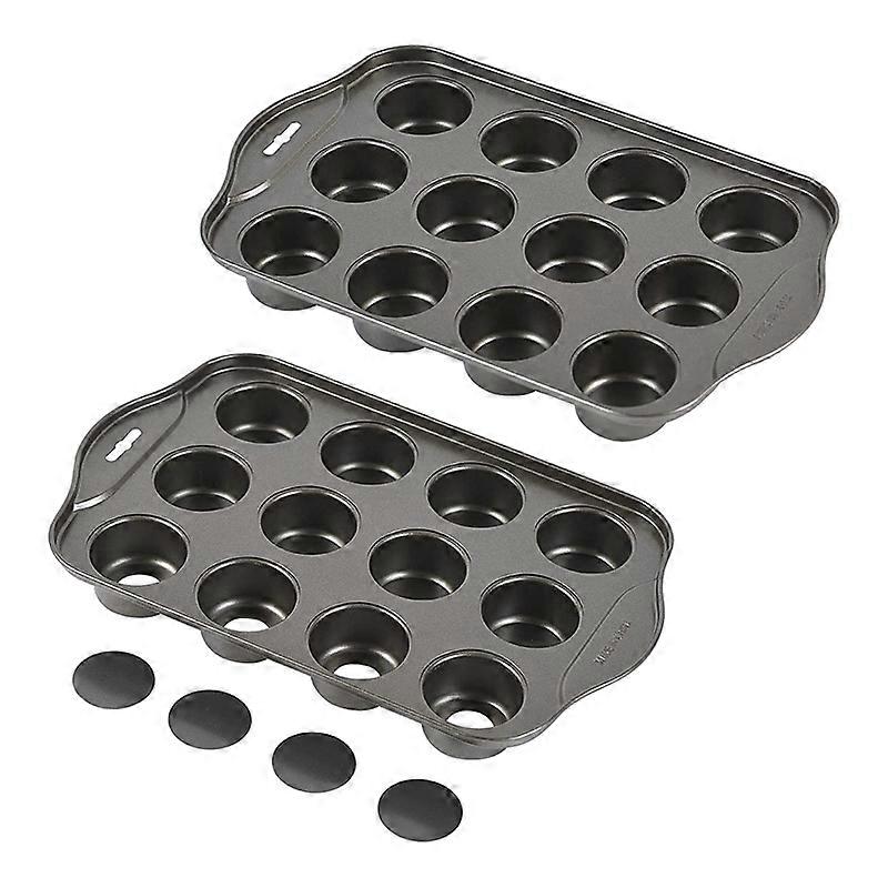 2 Pack Mini Muffin Cheesecake Pan with Removable Bottom