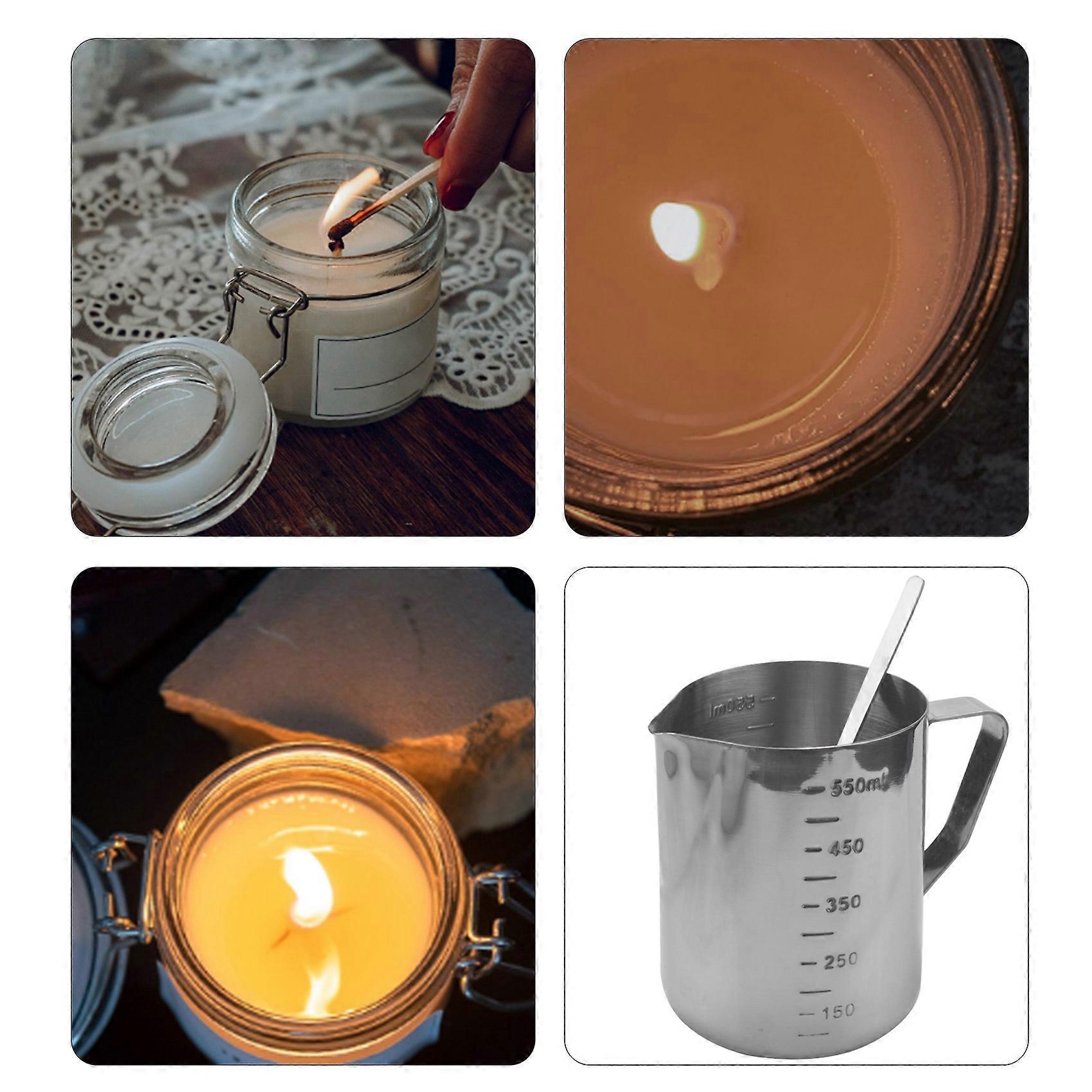 4 Set Acier inoxydable Double Chaudière Longue Poignée Wax Melting Pot