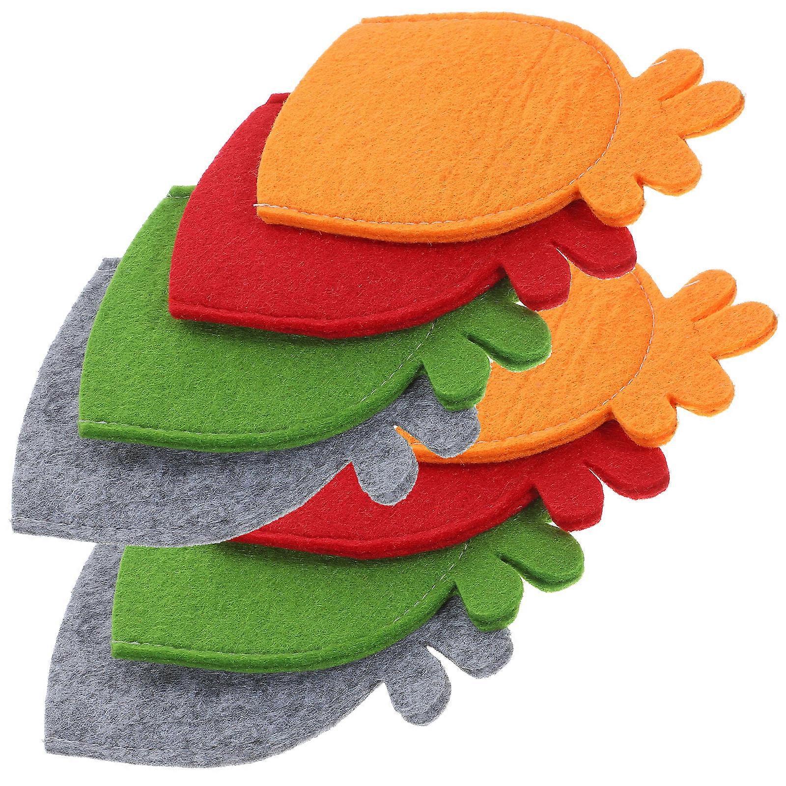 Assorted Color Pineapple Egg Protector Felt Bags for Easter 32Pcs