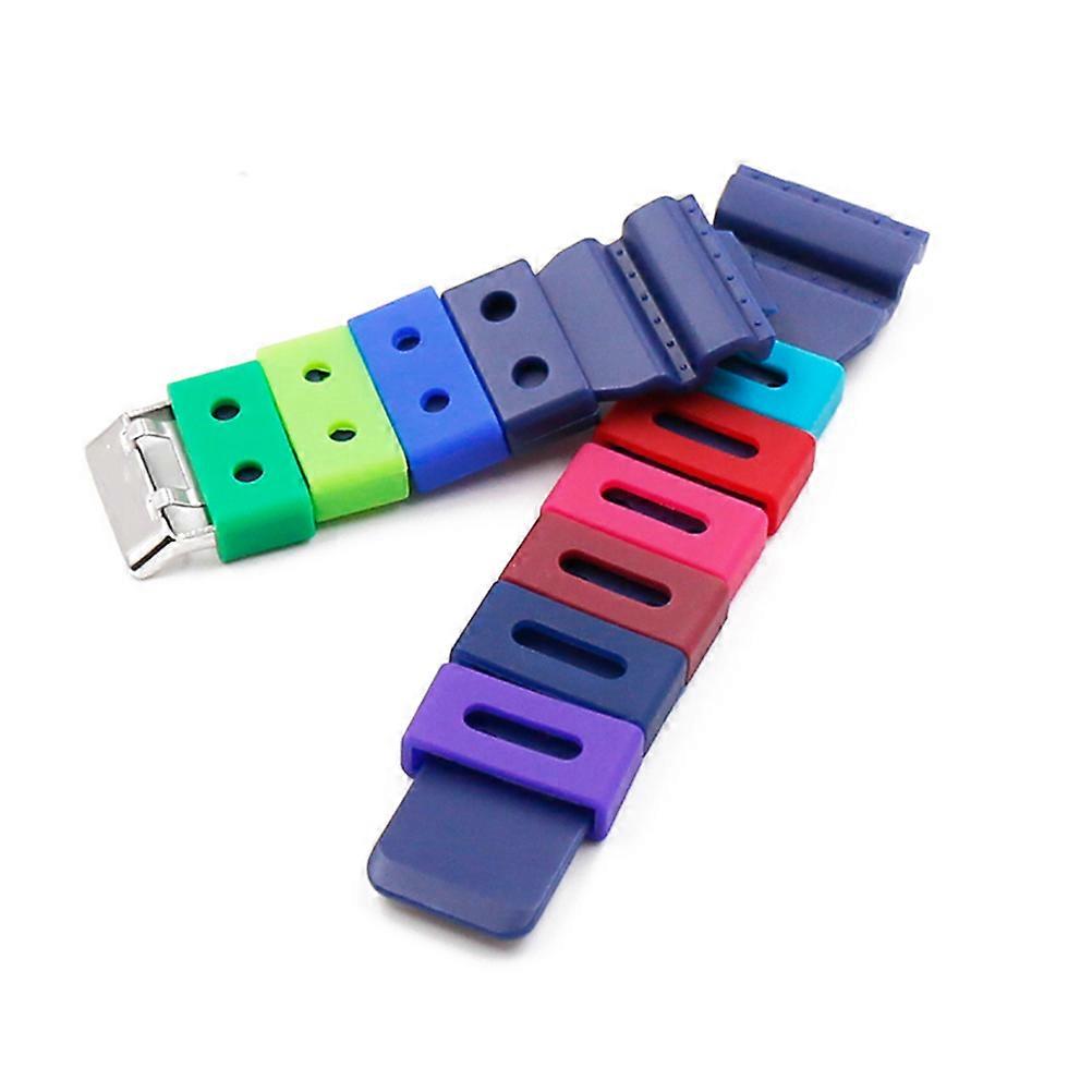 Watch Band Loop Silicone Replacement Strap Ring for Watch 4Pcs Black