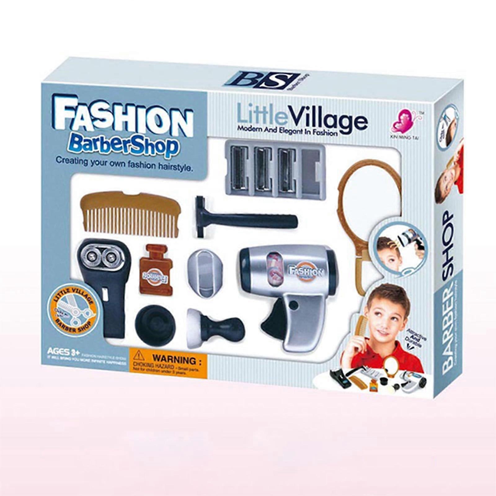 Jacenvly Educational Hairdressing Toy Set for Kids, Simulated Haircut Tools, Science & Learning, Multi-functional Play for Boys